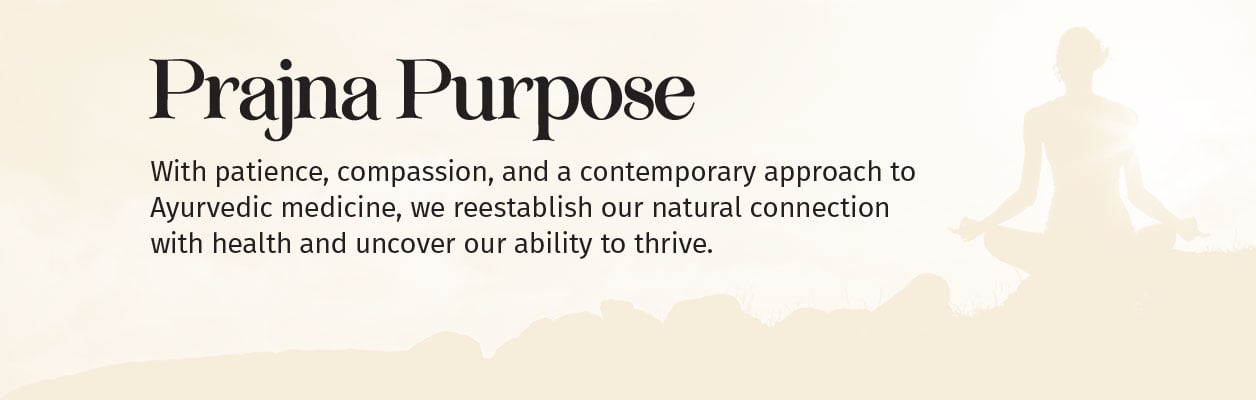 Prajna Purpose: With patience, compassion, and a contemporary approach to Ayurvedic medicine, we reestablish our natural connection with health and uncover out ability to thrive.